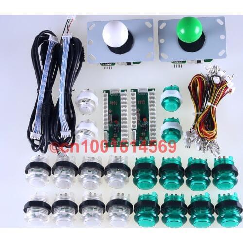 Arcade Machine DIY Kits Parts Arcade USB Controller Handle + 5 Pin China Joystick + 20 X LED Illuminated Buttons To MAME Cabinet