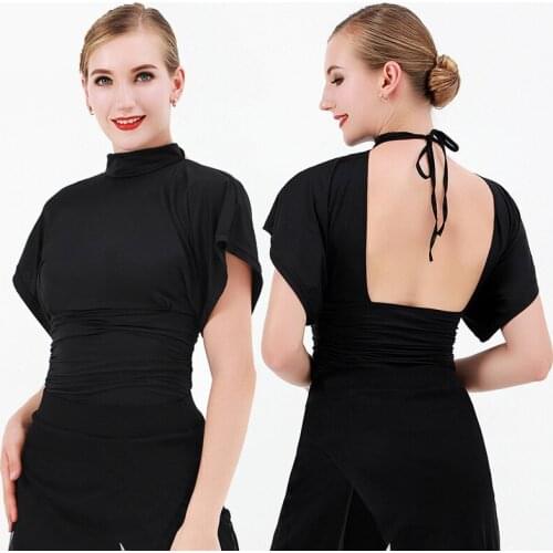 Ballroom Dance Blouse Women Sexy Tango Dance Wear Latin Practice Wear Stage Costume Designer Clothes Salsa Dancing Outfit DL8075