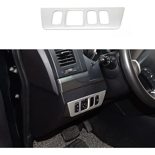 Stainless Steel Headlight Switches Buttons Panel Cover For Mitsubishi Pajero 2007-2020 Car Interior accessories