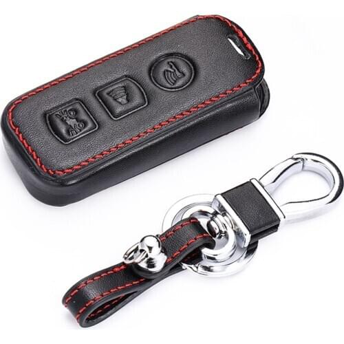 Leather Key Case For Honda PCX SH 125 150 2016-2020 Super Cub 125 Motorcycle Scooter Remote Key Keyring Case Fob Cover 3 Button