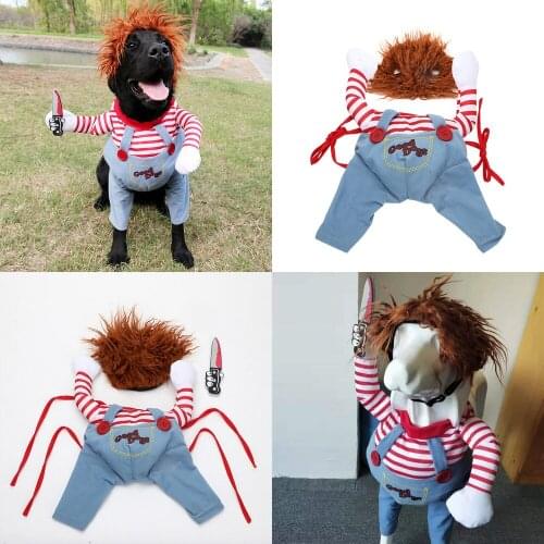 Cute Funny Pet Dog Costume Cavalier Cosplay Dress Up Halloween Christmas Dog Clothes French Bulldog Pug Coat Cowboy Pirate Cat