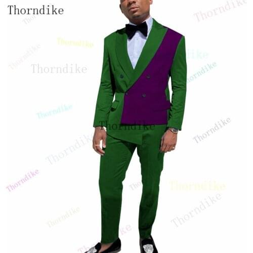 Thorndike Men Wedding Suits Coat Trousers 2021 Formal Business Tuxedo Party Male Fashion Groom Blazers Jacket Pants T1204