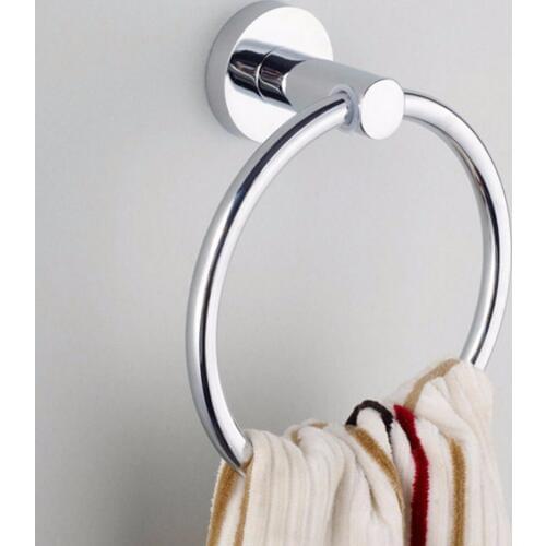 Stainless Steel Towel Ring Holder Hanger Chrome Wall Mounted Bathroom Home Hotel M08
