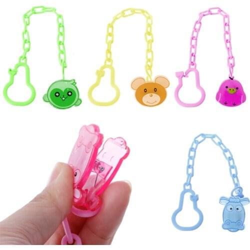 Plastic Pacifier Clip Animal Cartoon Baby Pacifier Chain Clip Anti Lost Dummy Soother Nipple Holder Dropshipping