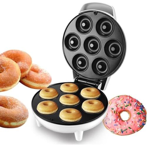 Donut Maker Cooking Kitchen Appliances Bubble Egg Cake Oven Breakfast Machine Waffles Pot Iron Non-stick Coated 220V EU