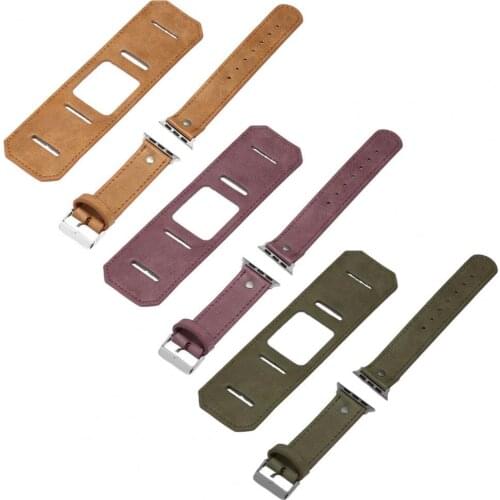Watch Band Soft Replacement 38/40/42/44mm Faux Leather Strap Belt Watchband for iWatch Smart watch bracelet strap