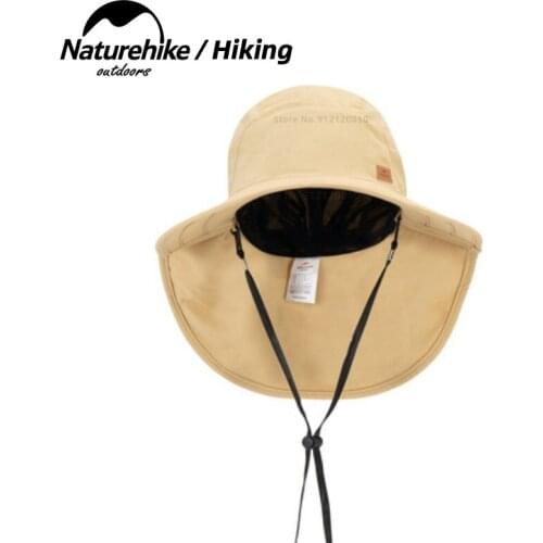 Naturehike Fisherman Hat Shawl Foldable Summer Outdoor Sun Protection Sun Hat Sun Protection Protect Neck With Windproof Rope