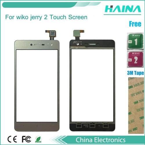 Cell Phone Touch Panel Touchscreen For wiko jerry 2 Touch Screen Digitizer Front Glass Sensor With 3M Stickers