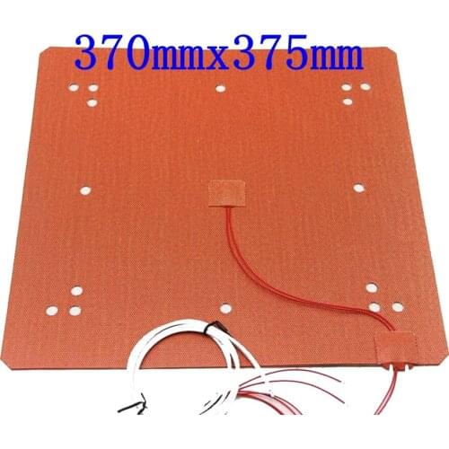 Ender 5 Plus Silicone Heater 370x375mm 120V/220V 1000W for Build Plate HeatBed Heating Upgrade 3D Printer Parts