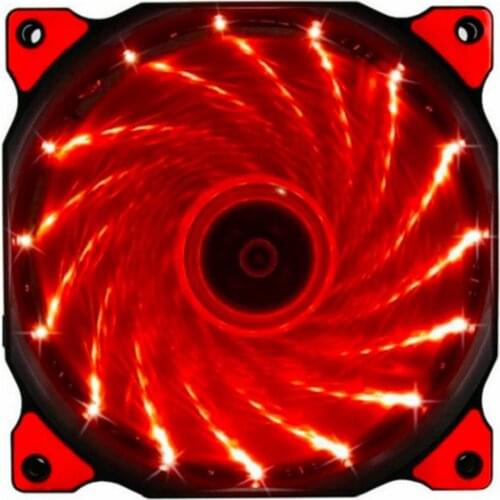 120mm Blue/Green Efficient Heat Dissipation Low noise Cool & Quiet 15 Blue/Green/red LED Desktop PC Computer Case Cooling Fan
