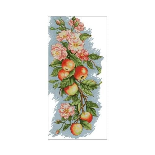 Vertical Flower Series Eight Needlework,For Embroidery,DIY 14CT Unprinted Arts Cross stitch kits Set Cross-Stitching Home Decor