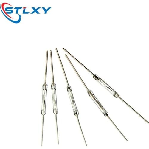 5pcs N/O Reed Switch Magnetic Switch 2 * 14mm Normally Open Magnetic Induction switch