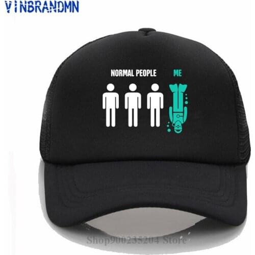 Funny Upside Down Design Normal People Me Scuba Diving Baseball cap Scuba Diver new summer hats Diving Swimmer lovers mest hats