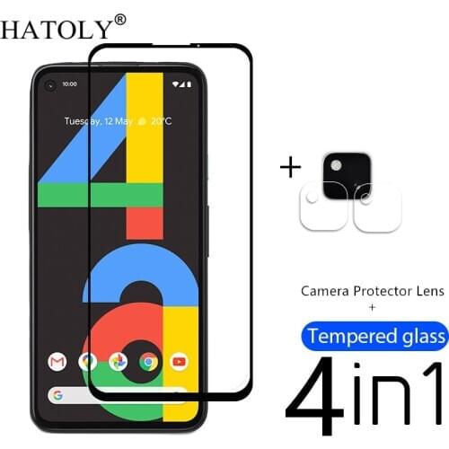 4in1 Protective Glass For Google Pixel 4A Tempered Glass for Google Pixel 4A Camera Screen Protector for Google Pixel 4A Glass