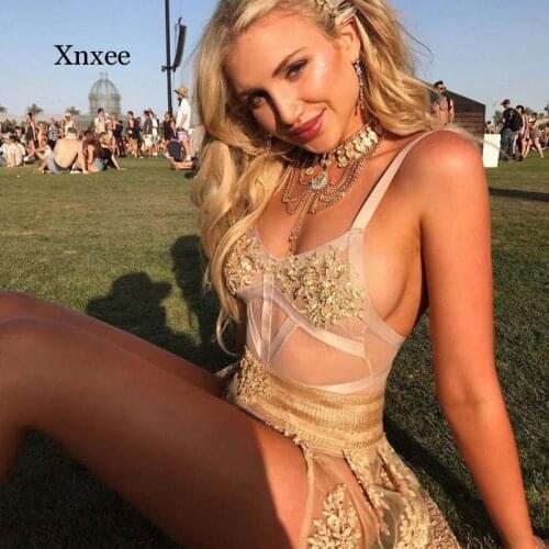 Women Luxury Two Piece Dress Top and Bottom Gold Appliques V Neck Slim Lady Clubnight Party Dress Sexy Fashion Vestidos Clothing