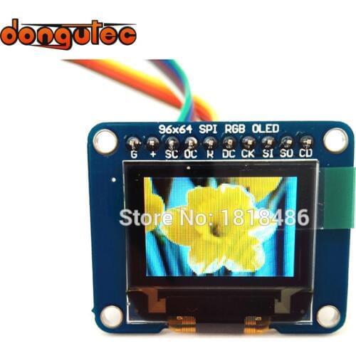 0.95 inch 96X64 RGB SSD1331 Drive IC OLED Breakout Board - 16-bit (Full) Color w/microSD holder