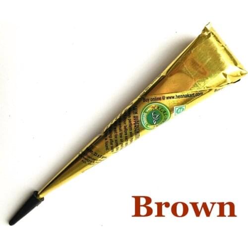 1PC 9 Color Tattoo Inks Waterproof Indian Henna Tattoo Paste Mehndi DIY Drawing Tatoo Black Body Art Paint Cream Stencil TSLM1