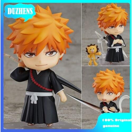 100% Original genuine BLEACH Kurosaki ichigo Q version figma PVC Action Figure Anime Figure Model Toys Figure Doll Gift