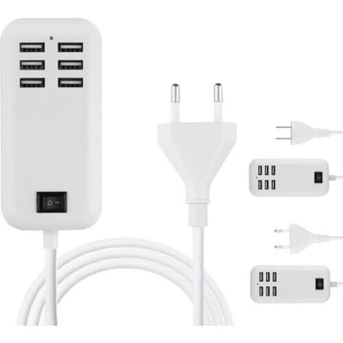 15W/20W/30W 4/6 Port USB Hub Multi Splitter with Power Adapter EU/US/UK Plug USB High Speed Hab USB Charging Socket