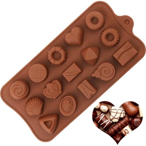 2021 Silicone Chocolate Mold Food Grade Silicone Multi-shape Shape Baking Tools For Chocolate Epoxy resin Candy KitchenDIY