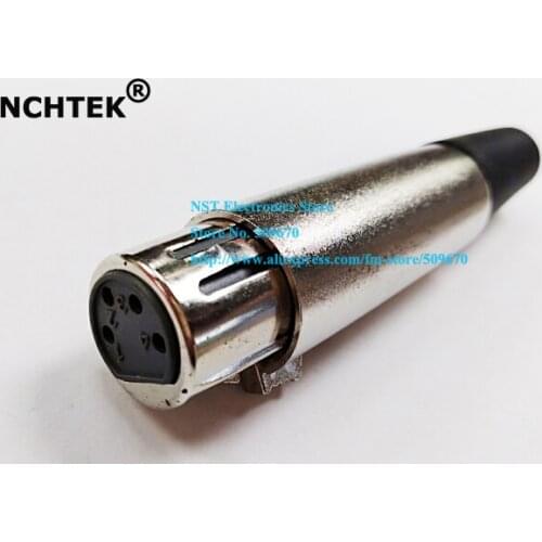 NCHTEK Microphone Patch XLR Female 4-pin Plug Connector Adapter/Free Shipping/2PCS