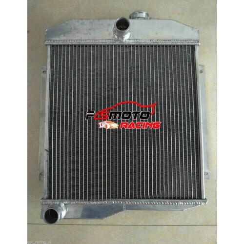 ALL Aluminum Radiator For Jeep Wrangler Willys CJ3 CJ5/5A CJ6/6A DJ5 DJ6 2.2/3.7/4.2/5.0L 134 1955-1971 MT 1-Ton CJ CJ-5 CJ-6 DJ