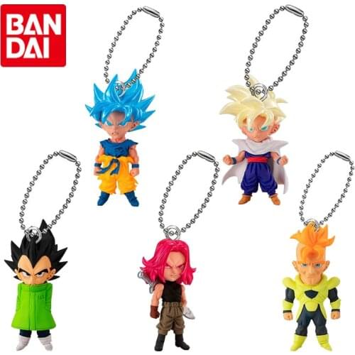Bandai Genuine Gashapon Toys Dragon Ball Super UDM THE BEST 42 Goku Trunks Android 16 BURST Pendant Dolls Keychains Model Toys
