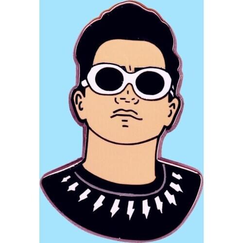 TV Show David Rose Brooch and Enamel Pins Fashion Jewelry Lapel Pins Badges Cosplay Accessories