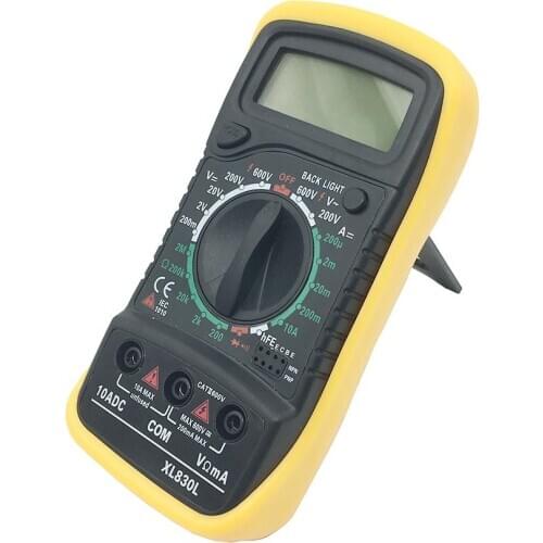 SANHOOII LCD Digital Multimeter Back Light AC/DC Ammeter Voltmeter Ohm Portable Clamp Meters Capacitance Volt Tester