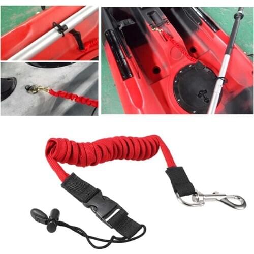 Elastic Kayak Canoe Paddle Leash Surfboard Surf Leash Safety Rope Leash Rowing Boats Lanyard Fishing Rod Kayak Accessories