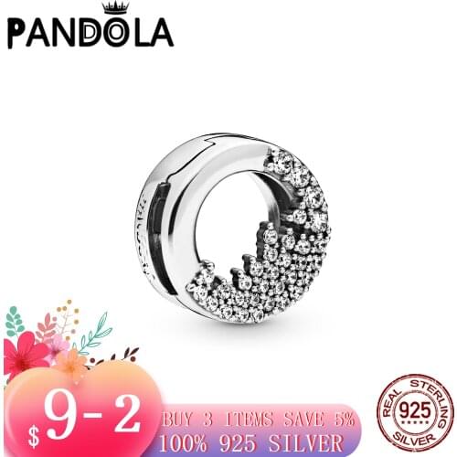 Hot 100% 925 Sterling SILVER charms Sparkling Icicles Clip Charm fit Original Pandora Bracelet silver 925 jewelry