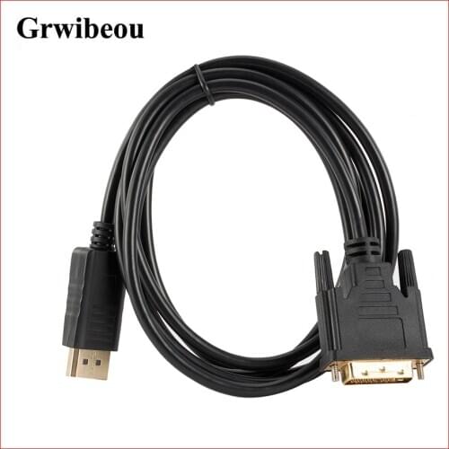GRWIBEOU DP Displayport to DVI Converter cable 1.8M DP to DVI adapter cable converter Displayport in to DVI out for Dell Asus