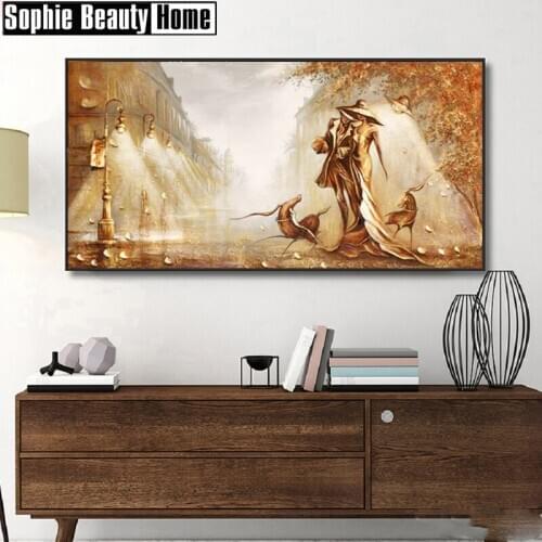 Full Square Drill 5D DIY Diamond Painting Romantic couple and beauty Embroidery Cross Stitch Deer Mosaic Home Decor 20A018