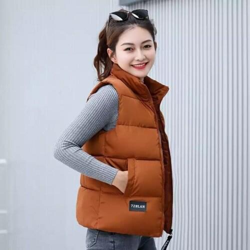 Jacket Vest Plus Size Autumn Winter Vest Womens Short Sleeveless Vest Jacket Chaleco Mujer