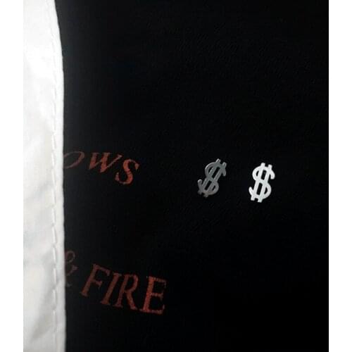 Dollar Sign Small Earrings Couple Models Cold Style Simple Boys And Girls Ear Sticks Punk