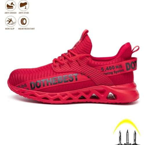 Steel Toe Shoes for Men Indestructible Light Work Boots Non-slip Insulated Puncture Proof Comfort Breathable Fashion Sneakers