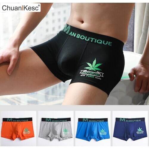 Mens Boxer Pants Korean Cotton Personalized Printing Large Underwear Fashion Youth Sexy Sports Shorts Brand Hot