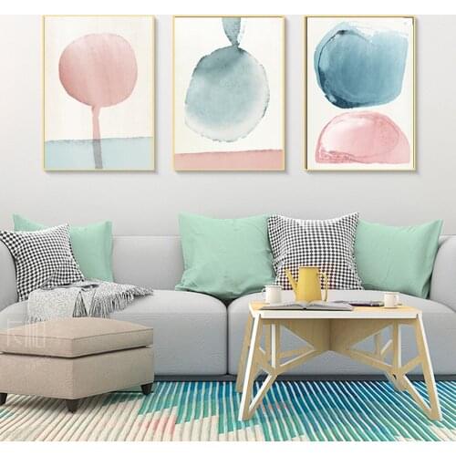 Framed Abstract Canvas Paintings Wall Art Nordic Posters and Prints Colorful Canvas Painting Wall Picture Home Decor Kids Room