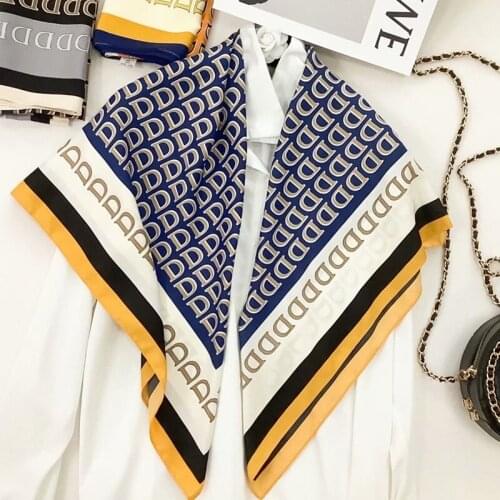 2021 new spring women scarf quality shawl silk fashion scarf headscarf beach sunscreen bag headscarf scarf 90cm*90cm