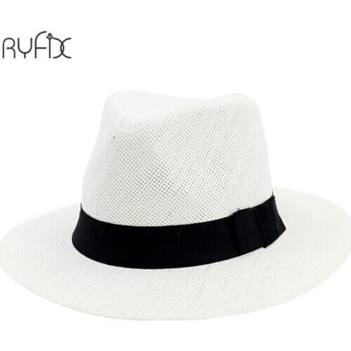 New Fashion Flat Sun Hat Womens Summer British Style Jazz Straw Hats For Women Beach Headwear Chapeau Caps Gift HA230