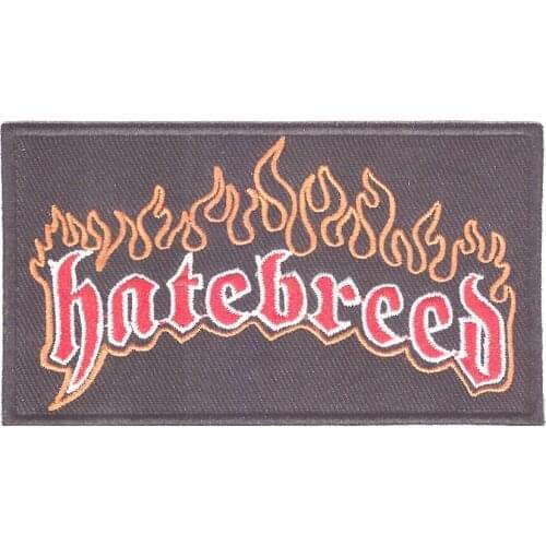 New arrival Hatebreed Hard Metal Rock Music Band Sew Iron On Embroidered Patch Applique for clothes iron on backing