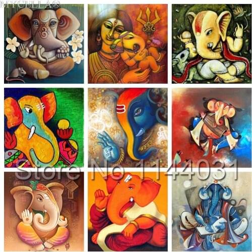 Full Diamond Embroidery 5D DIY Diamond Painting Elephant & Lord GANESHA Diamond Painting Cross Stitch Rhinestone Mosaic Gift
