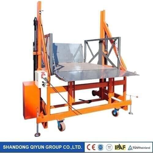Qiyun Mobile hydraulic container goods loading platform loading ramp 3.0Ton CE standard ISO9001 lift platform