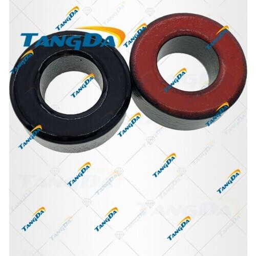 TANGDA Iron powder cores T106-14 OD*ID*HT 27*14*11.6 mm 17nH/N2 14ue Iron dust core Ferrite Toroid Core toroidal Black red T