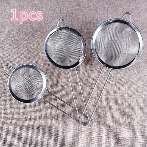 1 pcs Flour Sieve Colander Screen Mesh Tea Strainer Mesh Flour Oil Strainer Kitchen Sieves