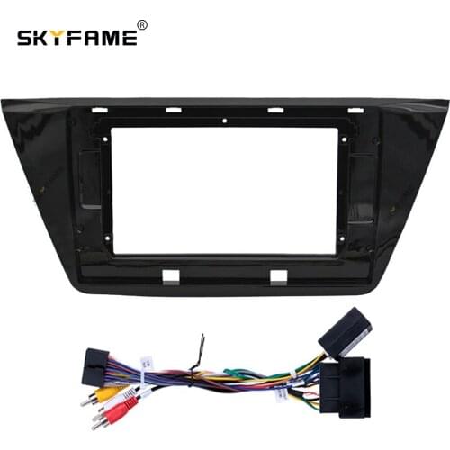 SKYFAME Car Frame Cable For Volkswagen Touran 2016-2018 Android Big Screen Dask Kit Fascia Frame Line