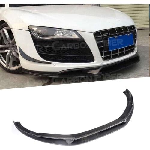 Carbon Fiber Front Bumper Lip Spoiler Chin Splitters for Audi R8 V8 V10 2008 - 2015 Car Styling
