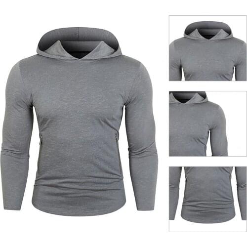 Top Chic Long Sleeve Pullover Sweatshirt Pullover Sweatshirt Solid Color Male Clothing