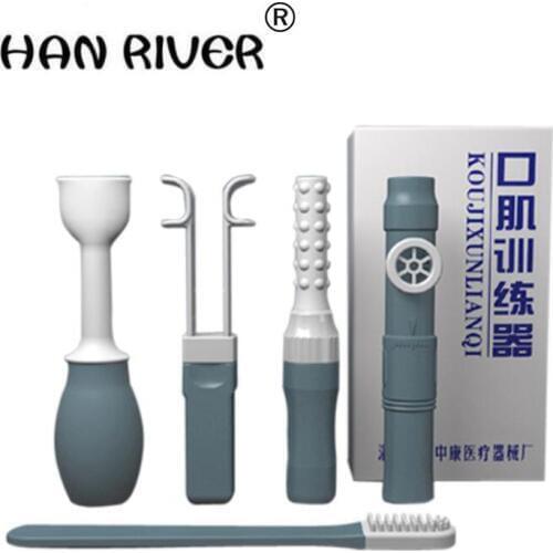 Stroke hemiplegia tongue muscle recovery machine suction mouth muscle training equipment with a tongue scraper words swallowing