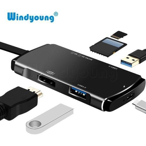 USB C Hub to HDMI USB 3.0 Card Reader Adapter support Dex Mode for Samsung S8 S9 S10 with PD for Macbook Pro/Air 2018 Type-C Hub